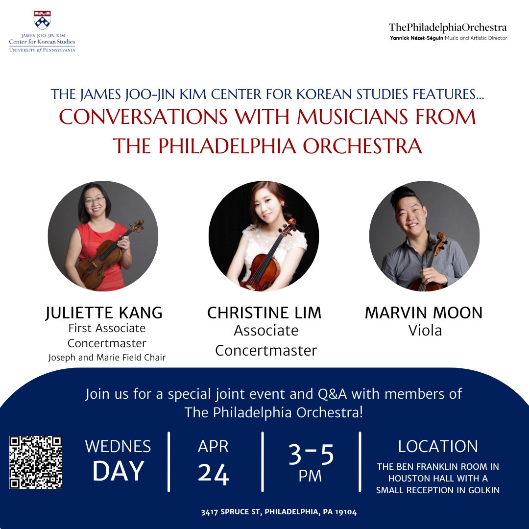 There is still time to register for our Conversations with Musicians from The Philadelphia Orchestra event this Wednesday if you haven't already!

forms.gle/sujSaKrZu7s6hr…

#philadelphiaorchestra #violin