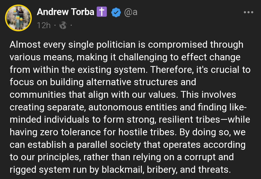 Reformed_Berean's tweet photo. Ah yes, let's balkanize the nation so that we'll be even weaker than we are now! (America is already dangerously weak)
#AndrewTorba is self-destructive, but not just personally but for the whole nation and for Christianity.
#Balkanization #NeoIntegralism https://t.co/d1kApytGyF
