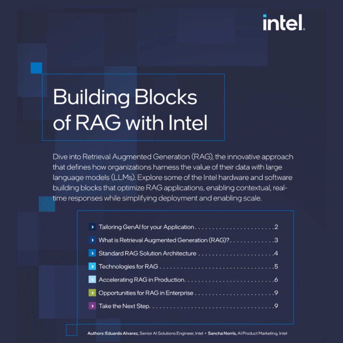 Explore how Intel's tech supercharges Retrieval Augmented Generation (RAG) in our new eBook! Discover faster, more secure applications with Intel Xeon CPUs & Gaudi Accelerators. Unlock potential in retail, manufacturing, & finance. Ready to innovate? linkedin.com/feed/update/ur…