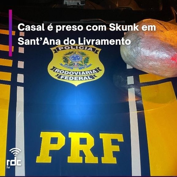 Na noite desta segunda-feira (22), a PRF apreendeu skunk na bagagem de um casal que viajava em um ônibus, na BR 158, em Sant’Ana do Livramento, fronteira oeste do Rio Grane do Sul.

rdctv.com.br/noticias/casal…