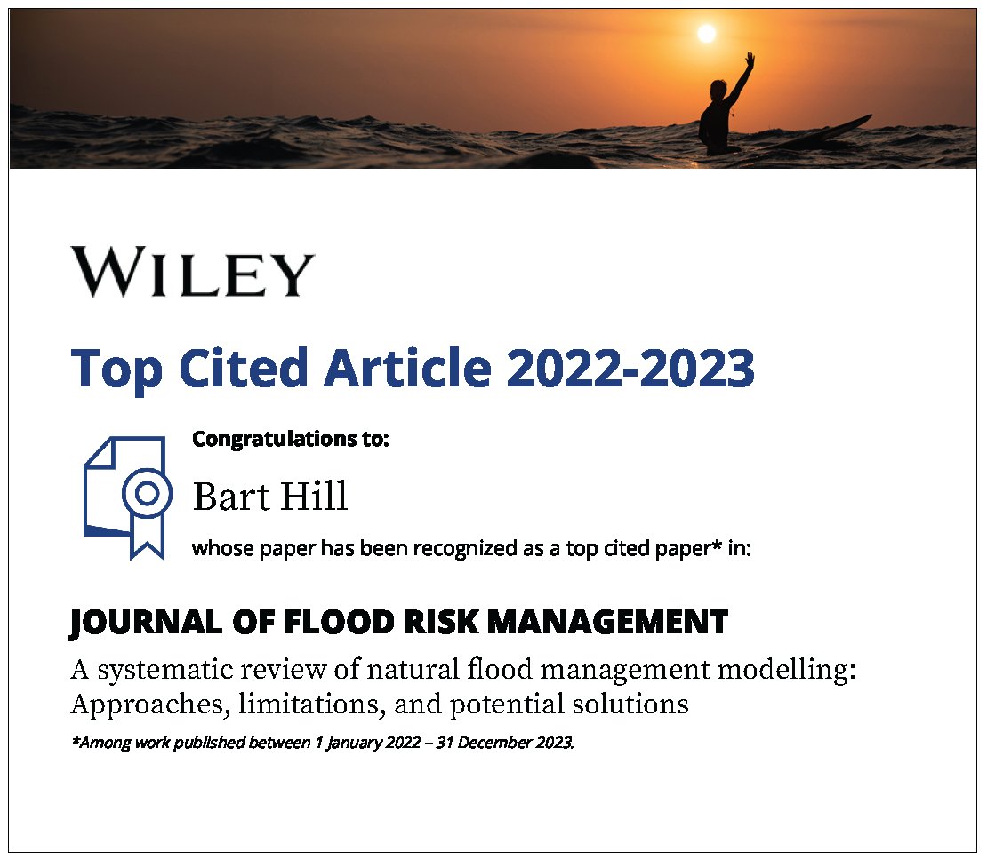 Today I received the award for Top Cited Article 2022 - 2023 for the systematic review article! 

I am very grateful and humble, and many thanks to all who have read it. 

doi.org/10.1111/jfr3.1… 

<a href="/LboroABCE/">LboroABCE</a> <a href="/leebosher/">Prof. Lee Bosher (also on Bluesky)</a> <a href="/WEDCUK/">WEDC</a> <a href="/JFloodRiskMgmt/">Journal of Flood Risk Management</a> 

#TopCitedArticle