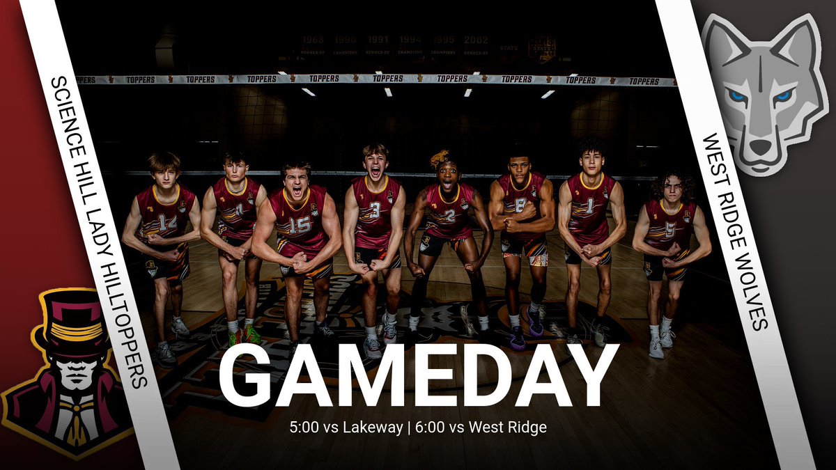 ‼️GAMEDAY‼️
•
•
📍West Ridge
⏰5:00 vs Lakeway | 6:00 vs West Ridge
🎩🏐
#gotoppers #toppervolleyball #shhs #toppers #mensvolleyball #tssaa #tfl