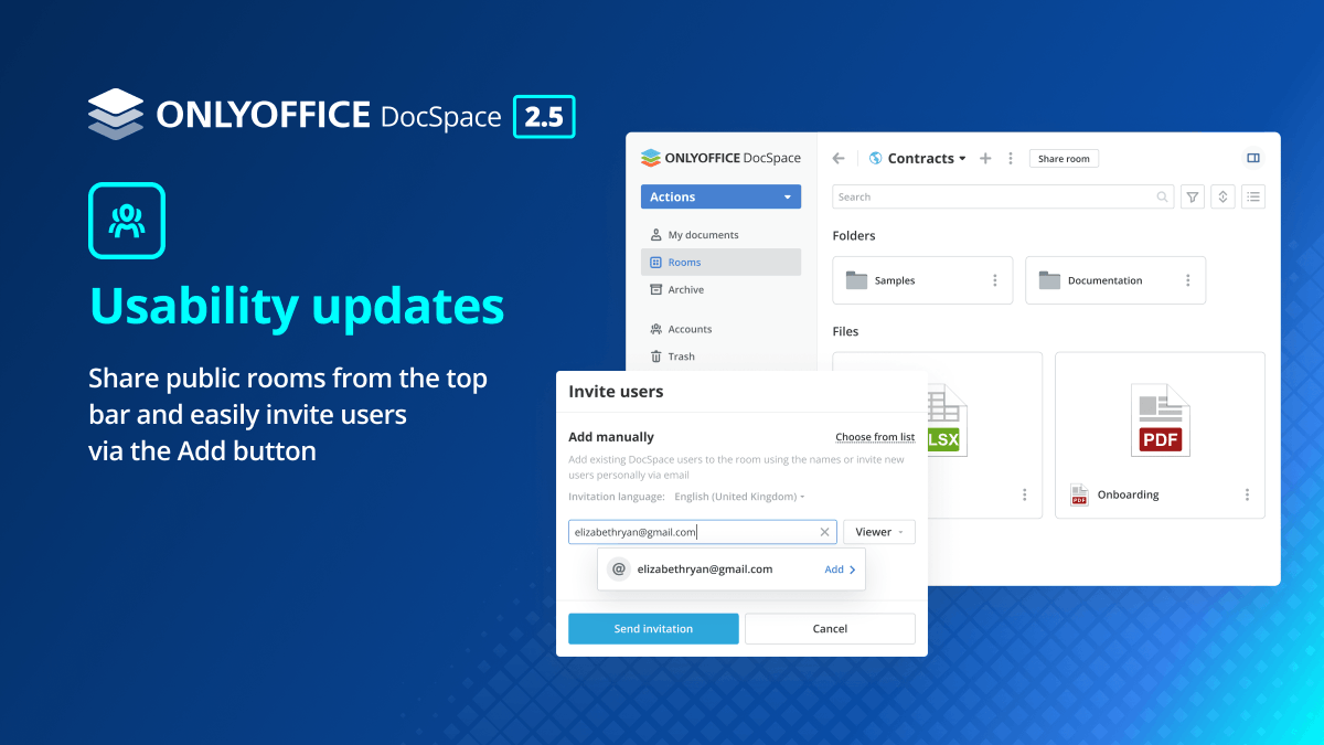 What's new in #ONLYOFFICE DocSpace 2.5: #usability updates 👩‍💻