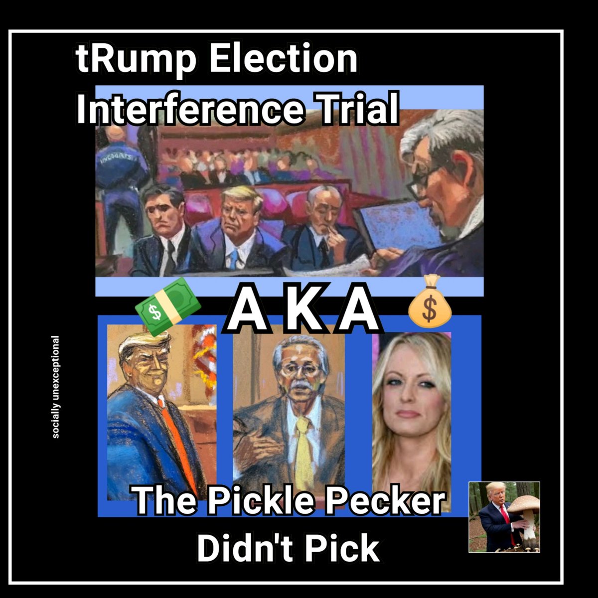 The Pickle #Pecker didn't pick #tRump #Election #Interference #trial #StormyDaniels #AlvinBragg #justice #NYC #MAGA #Musgroom #GOP #GOPt #GOPQ