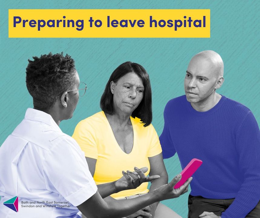 NHSBSWICB's tweet photo. You will be discharged from hospital as soon as you are medically well enough. If you need it, extra support will be available for you at home or close by, to help your recovery. For more information talk to your hospital team or visit: https://t.co/wUinTTkjz0 https://t.co/sL7cfQrgbi