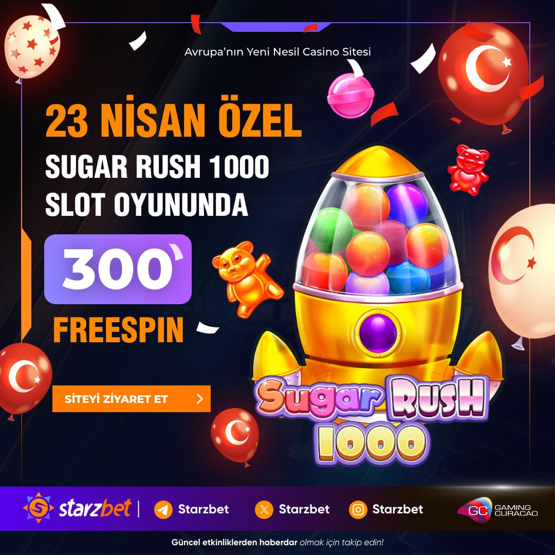 ABONE OL 300 FREESPİN KAZAN : t.me/starzbetcom ⭐️ SAAT 18:00 'da SON 3 GÜN İÇERİSİNDE MİNİMUM 250 TL YATIRIMI OLAN KULLANICILARIMIZA ÖZEL 300 FREESPİN KODU VERİLECEKTİR. 🌟 ETKİNLİĞİ KAÇIRACAĞIM DİYE ÜZÜLME , 250 TL YATIRIMINI YAPTIKTAN SONRA HEM İSTEDİĞİN BONUSU…