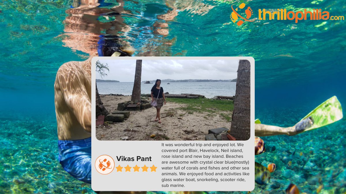 Customer satisfaction speaks volumes. Explore the heartfelt testimonials of travellers who embraced our exceptional services and cherished memories.

Package Booked: thrillophilia.com/tours/andaman-…

#DiscoverYourWorld #TravelMore #ExploreEverywhere #Thrillophilia