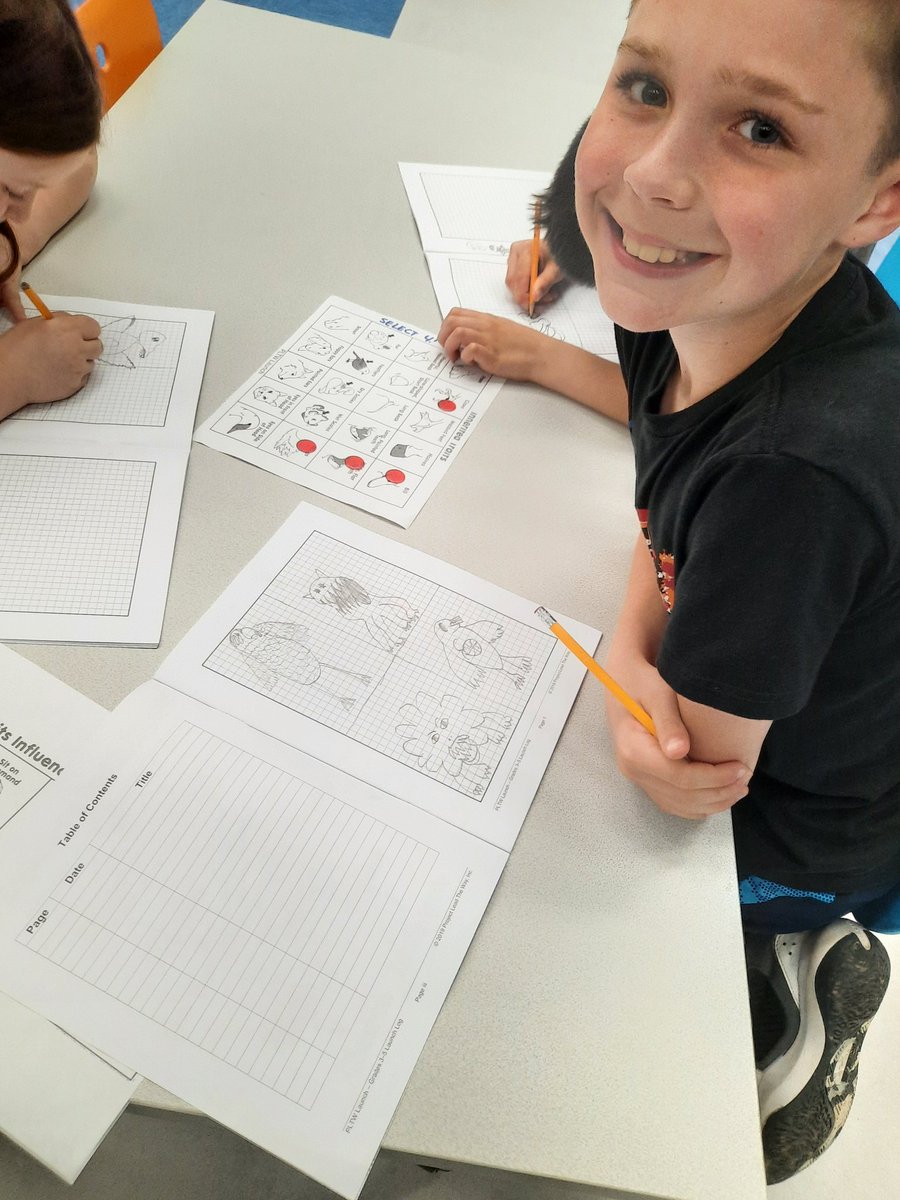 fisch_librarian's tweet photo. These #tmgenius 3rd graders showed amazing creativity while designing their Plutows, make believe animals that we assign traits to! #projectleadtheway https://t.co/szcZOcEHcK