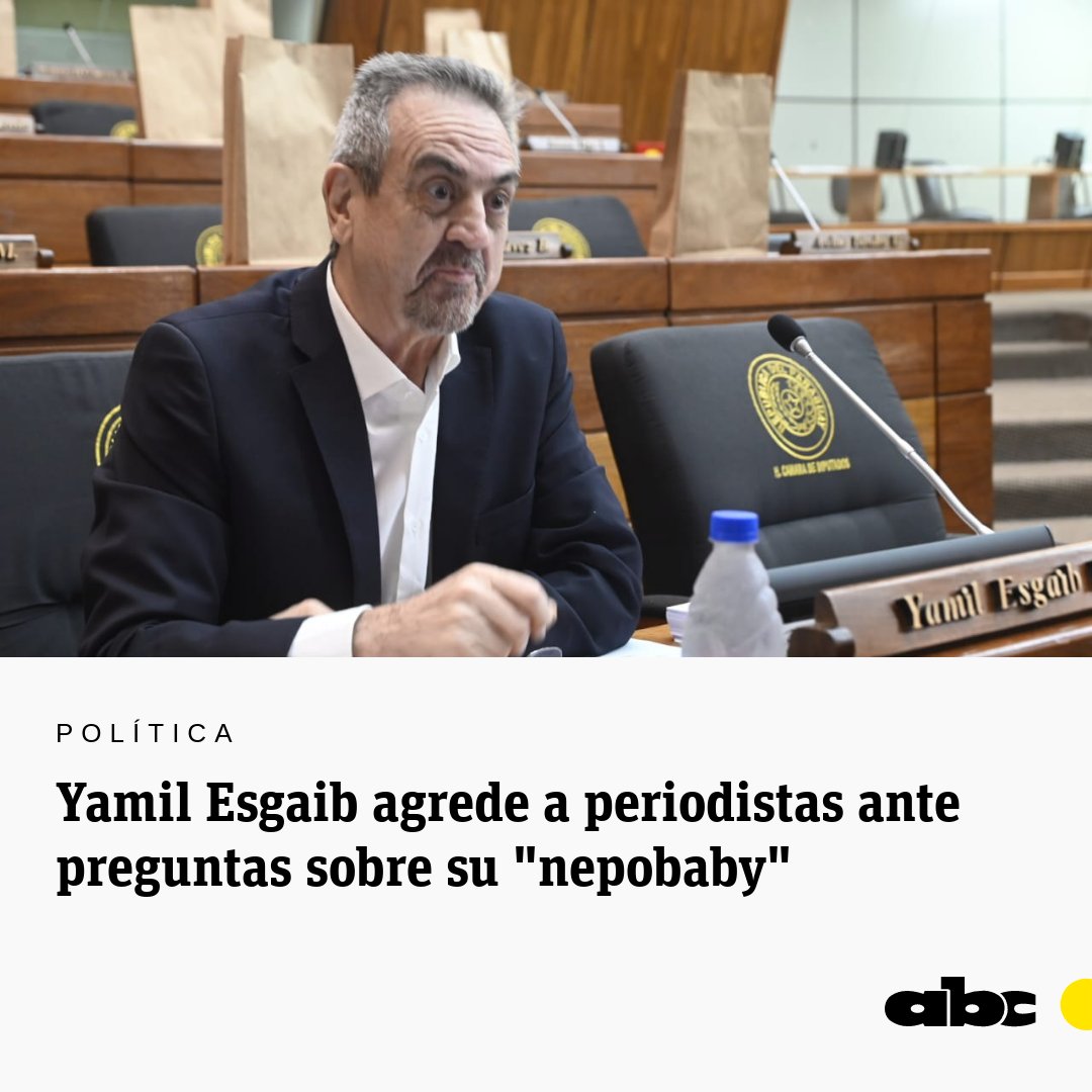 [AMPLIAMOS] "Muy lindo trabajo tenés de sicario", "demandamena", "sos muy linda y sos muy mala", "te digo linda y te acoso (risas)", fueron algunas de las frases que lanzó el diputado Yamil Esgaib.

Leé más: abc.com.py/politica/2024/…

⭕ Recibí las noticias en tu WhatsApp: