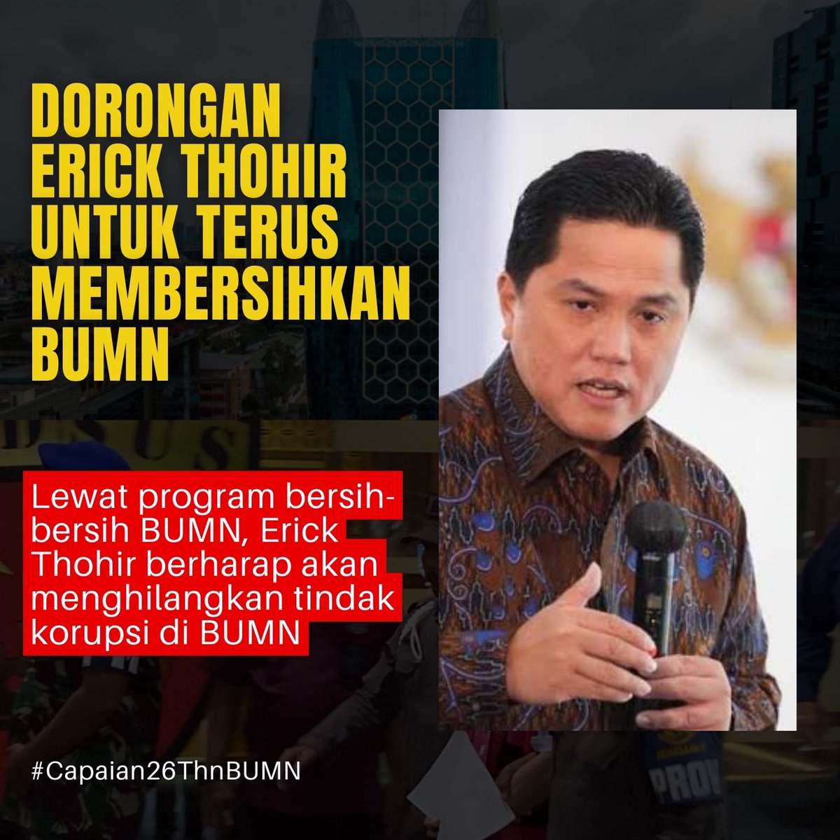 MayOpinaldo's tweet image. Menteri BUMN Erick Thohir sukses laksanakan transformasi SDM BUMN dengan jargon AKHLAK sebagai pedoman. #Capaian26ThnBUMN
.
.
. 
Katy Perry / Sara Duterte / Princess of Wales / Putusan MK