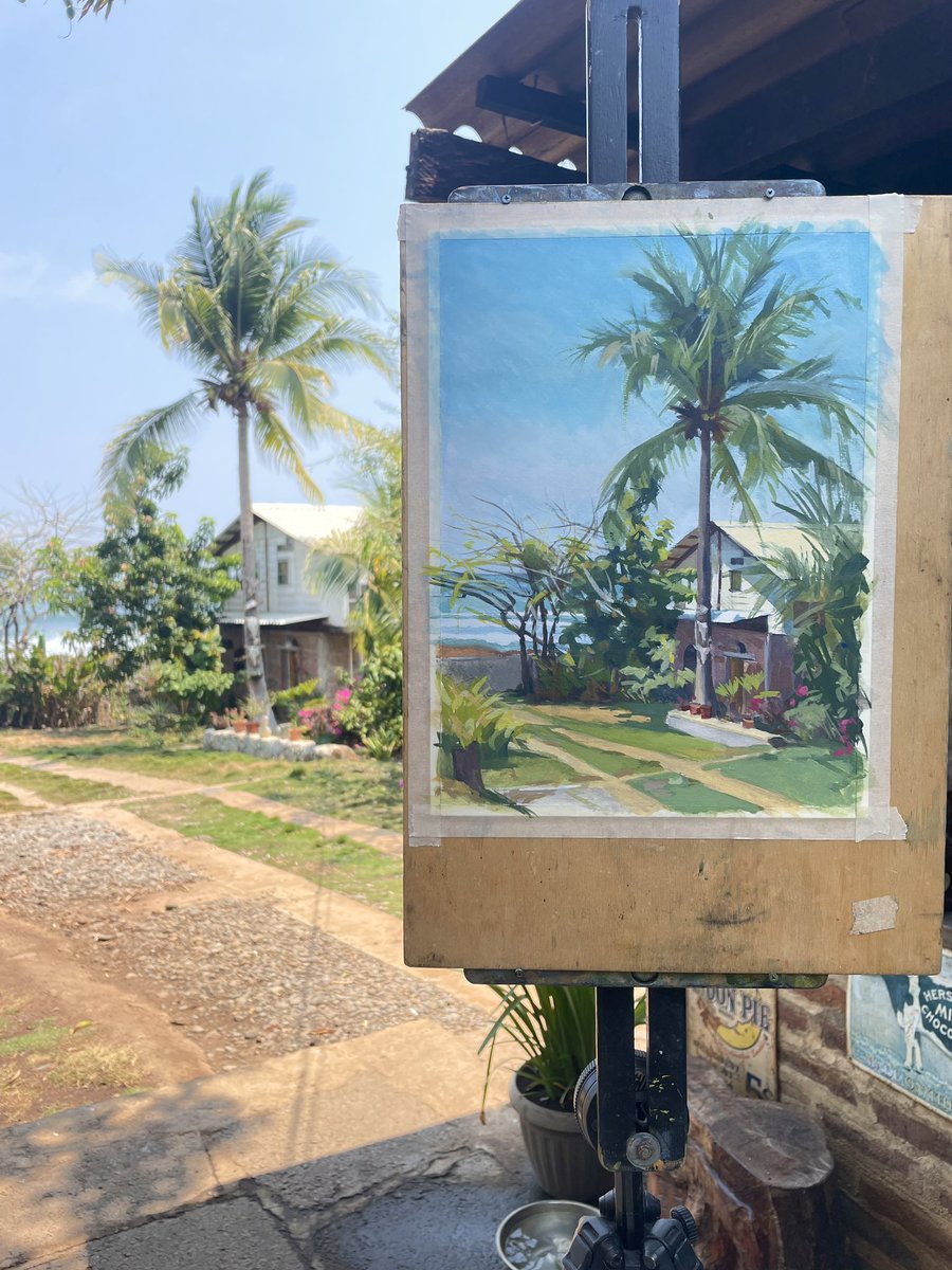 My humble hut in El Salvador. Paid in #BTC. PoW Painting in Gouache, 32x24cm. Available for purchase (#Bitcoin only).