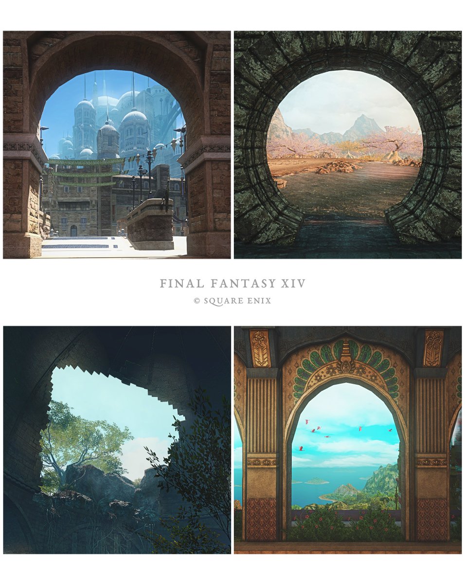 奥に見える風景👓 #FF14マシカクの世界 #FF14風景