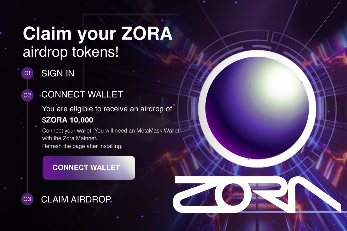 Airdrop $ZORA Confirmed! $58M investment from COINBASE = Сolossal-sized  airdrop. ✦Deadline:2024 ✦ Reward: $15000+ per one wallet Enjoy the branch  with video guides👇🧵