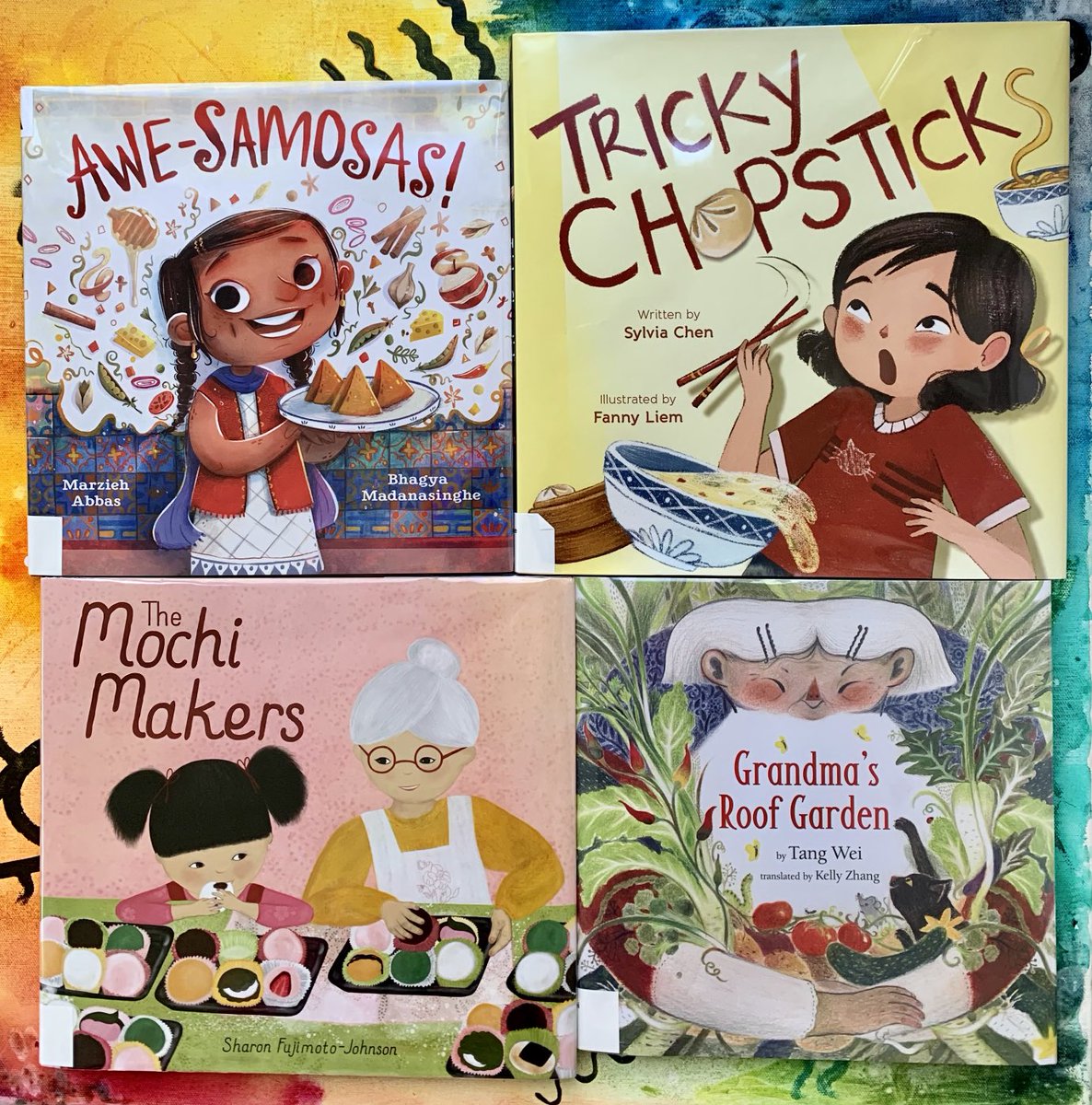 This week’s Fab Four has a foodie flavor. #kidlit #picturebooks #libraries ⁦@MarziehAbbas⁩ ⁦@ClarionBooks⁩ ⁦@SylviaiChen⁩ ⁦@wenfancyart⁩ ⁦@SimonKIDS⁩ ⁦@sharonffj⁩ ⁦⁦@HarperChildrens⁩ ⁦@KellyZhang_YL⁩ ⁦@LevineQuerido⁩