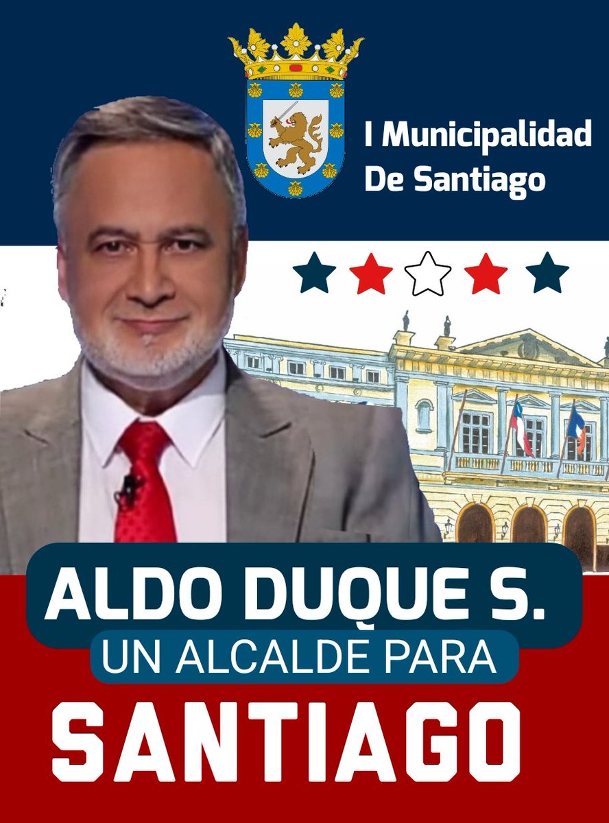 EN LA COMUNA DE SANTIAGO @AldoDuqueSantos ES MI CANDIDATO, @desbordes es un oportunista igual que Sichel.