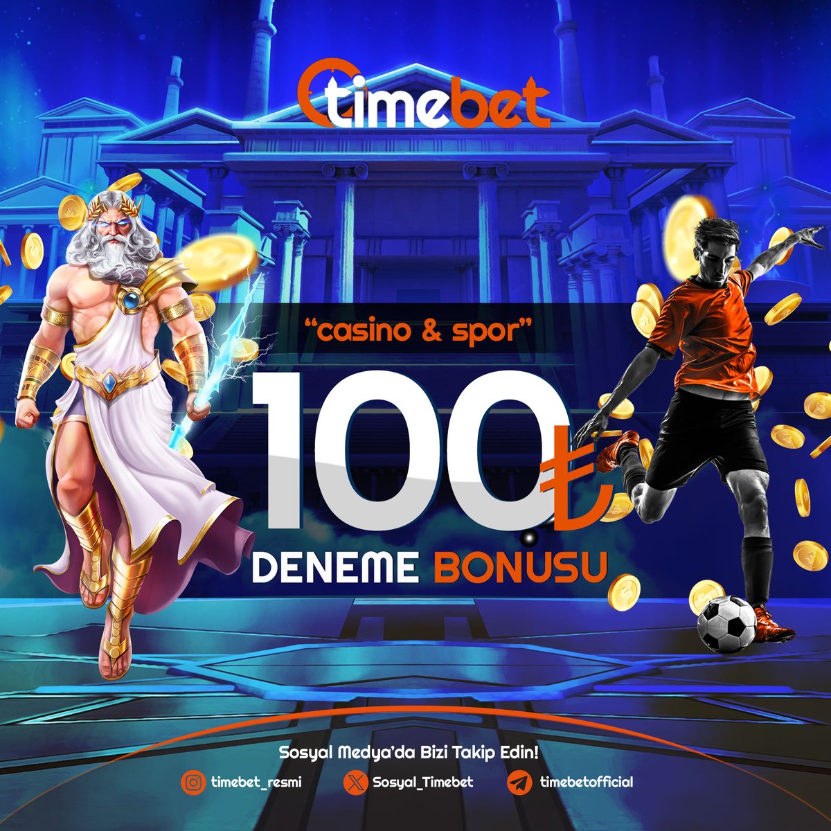 Deneme Şansını Yakala, #TimeBet'le Kazanmaya Başla! 💸 Casino veya Spor, Dilediğin alanda 100₺ Deneme Bonusu'nu kap, kazancına bak!💰 Aramıza katılmak için: tmb.pw/giris