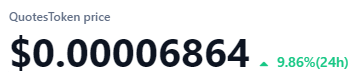 qtstoken's tweet photo. Today price 🚀🚀🚀

#trading  #Trade #BTC #quotes #QuotesToken $QTS #cryptocurrency https://t.co/nvsRss3cF4