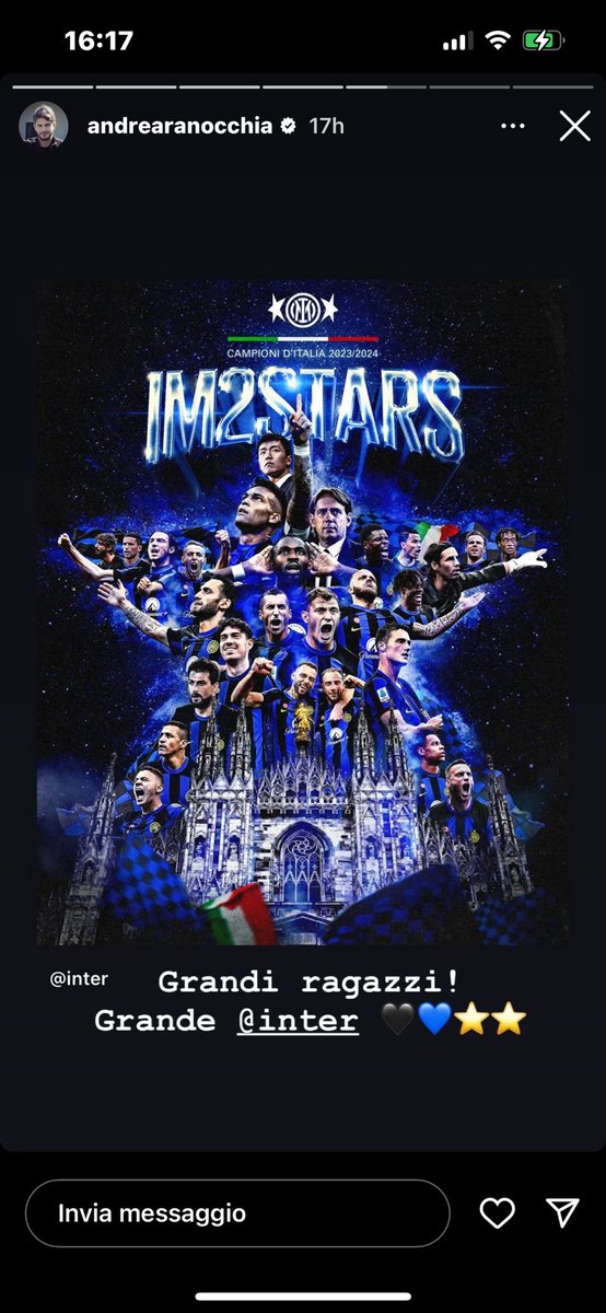 GianmarcoDaria's tweet photo. ⭐️⭐️ THREAD: I messaggi di complimenti degli ex nerazzurri per il 20 Scudetto: https://t.co/wmEIe5hdhB