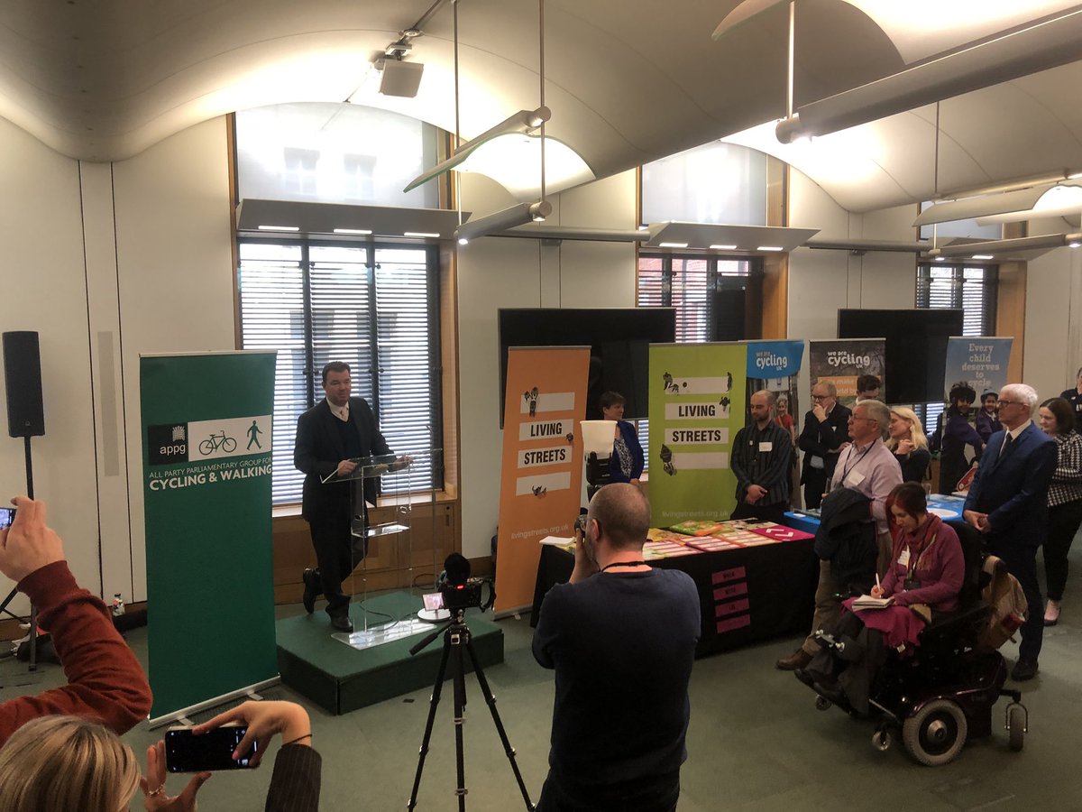 Great to be at the @APPGCW Active Travel Showcase today meeting lots of interesting people, organisations and charities all with a positive cross party goal of increasing active travel across the country.