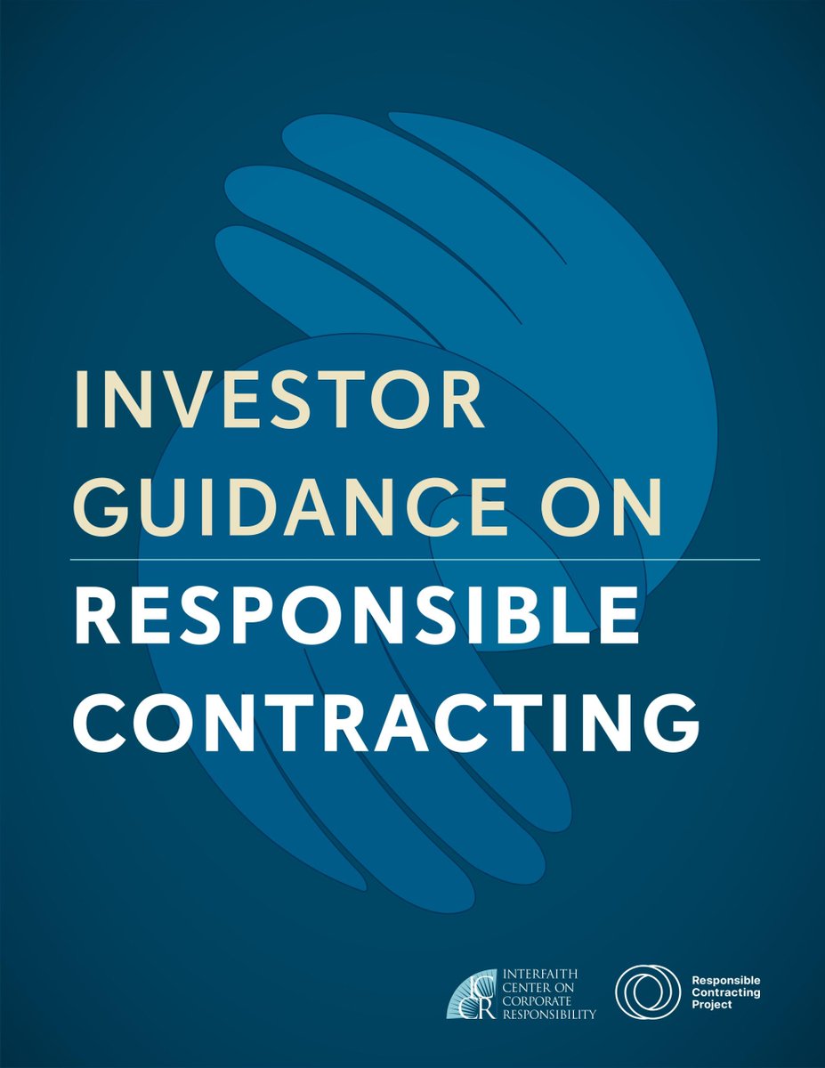 New guidance developed by ICCR and @Respcontracting highlights commercial contracts as vital in supporting #HREDD processes in global supply chains and provides easy-to-use tools for investors to engage with their portfolio companies. Press Release: iccr.org/new-investor-g…