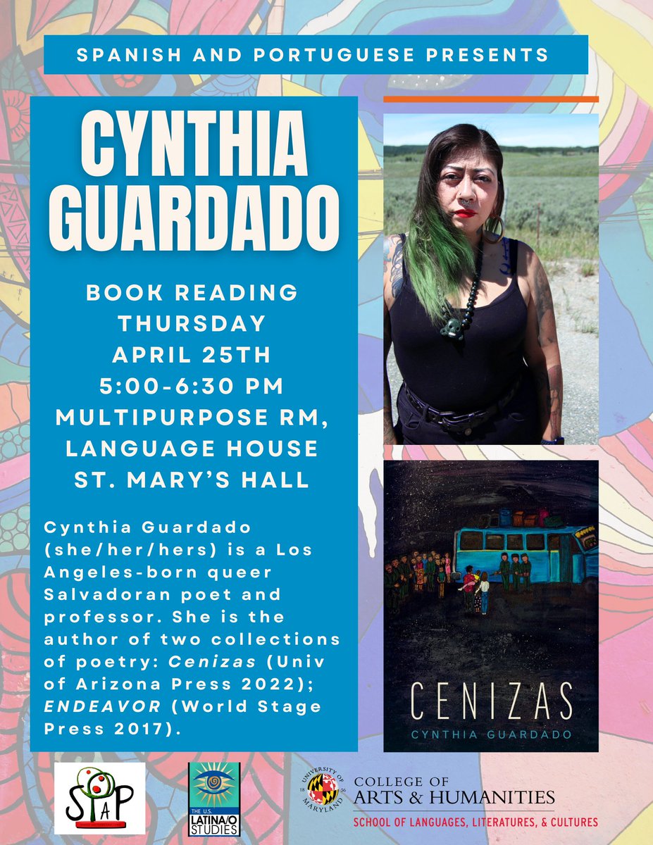 Please join us for a poetry reading with Cynthia Guardado, author of Cenizas (2022) and ENDEAVOR (2017) on April 25.