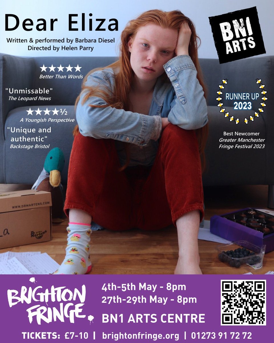 Got your tickets for Dear Eliza yet? 🦆

"If I get the chance to watch this show again, I'll do it in a heartbeat." 

"I would recommend this play to anyone. Truly brilliant."

Book now: brightonfringe.org/events/dear-el…