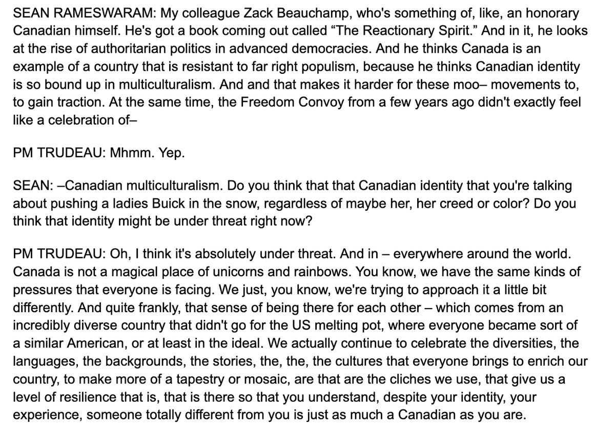 On @today_explained, Justin Trudeau reacts on the argument in my forthcoming book, THE REACTIONARY SPIRIT. Go pre-order the book a prime minister is talking about! barnesandnoble.com/w/the-reaction…