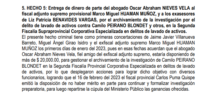 Dina Boluarte anda en malas juntas. Óscar Nieves, sindicado como asesor en la sombra de la presidenta, implicado en presunto pago de coimas, en operación “Valkiria II”, para limpiar de investigación a Manuel AltamIrano, vinculado al sector Salud, y a Camilo Peirano. @atv_noticias