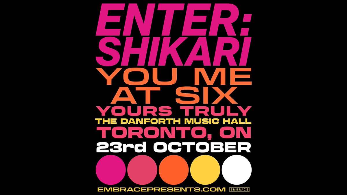 JUST ANNOUNCED: British rockers Enter Shikari make their return to Toronto on October 23rd, this time at The Danforth!  Presale: Wed Apr 24th | Code: LOSINGMYGRIP RSVP: tinyurl.com/3ru3c2h6