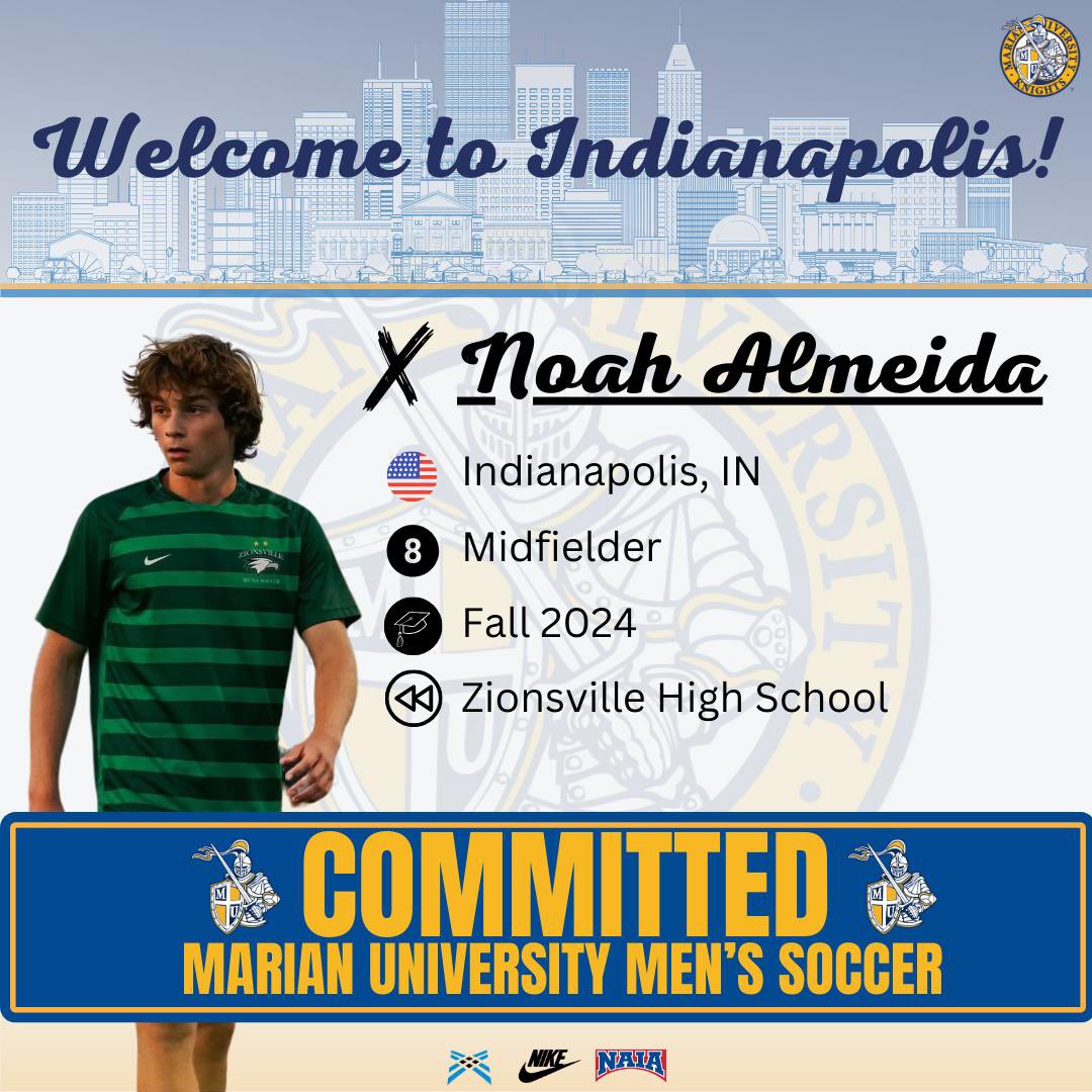 Signed ✍️

We are delighted to add Noah Almeida to our 2024 class. Noah hails from Zionsville and joins the Knights this Fall. 

#GoKnights