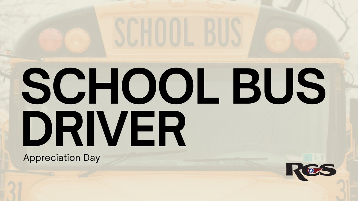 School Bus Driver Appreciation Day Thank you to all RCS bus drivers. Rutherford County buses Travel over 22,000 miles daily while dispatching 324 buses that transport more than 28,000 students to and from school twice a day.