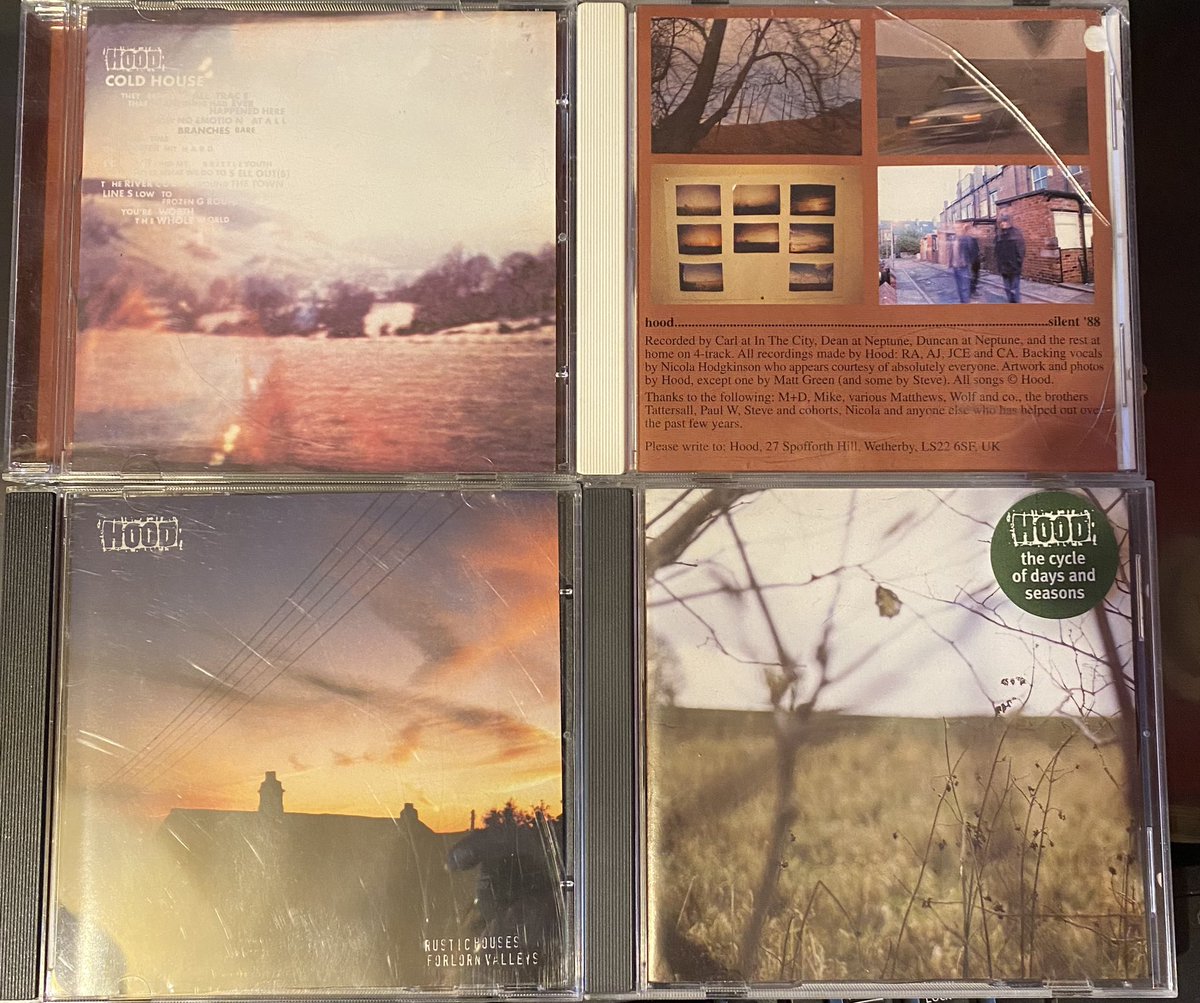 Favourite 4 album run by a band or artist? @hoodmusic ‘s 4 album run from Silent 88 to Cold House. Four of my favourite albums, taking in shambling LoFi experiments to sublime pastoral post-rock to electronic, hip hop and everything else in between, and just generally stunning.