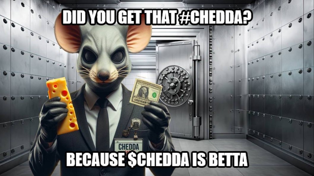 @cheddasolana @Sartoshi0x Only the start for the #chedda cartel.  I'm telling you this is sooo early. Cheese🧀🧀🧀🧀 is good.  $chedda is the mete.  #MoonisChedda #cheddaismeta #cheddasol