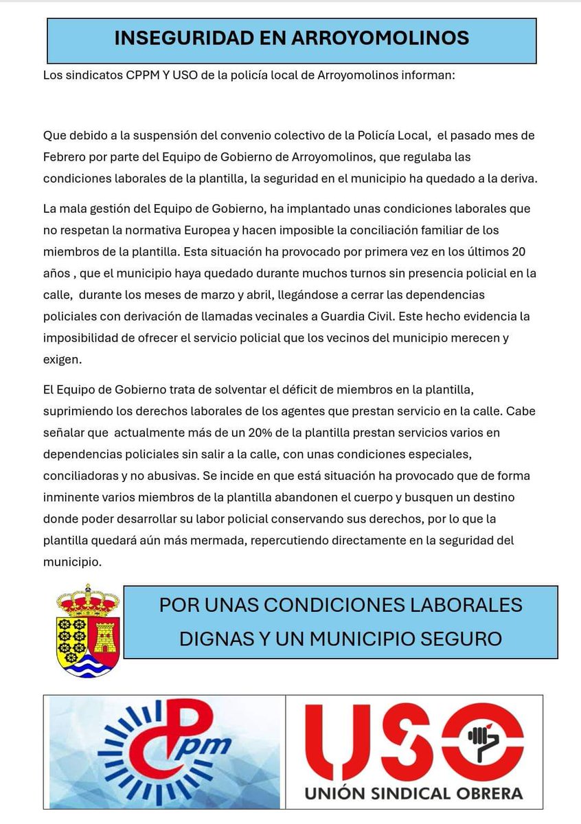 Se agradece difusión <a href="/PintoCppm/">CPPM Pinto</a>  <a href="/RivasCppm/">CPPM RIVAS VACIAMADRID</a> <a href="/AlcobendasCppm/">CPPM Alcobendas</a>