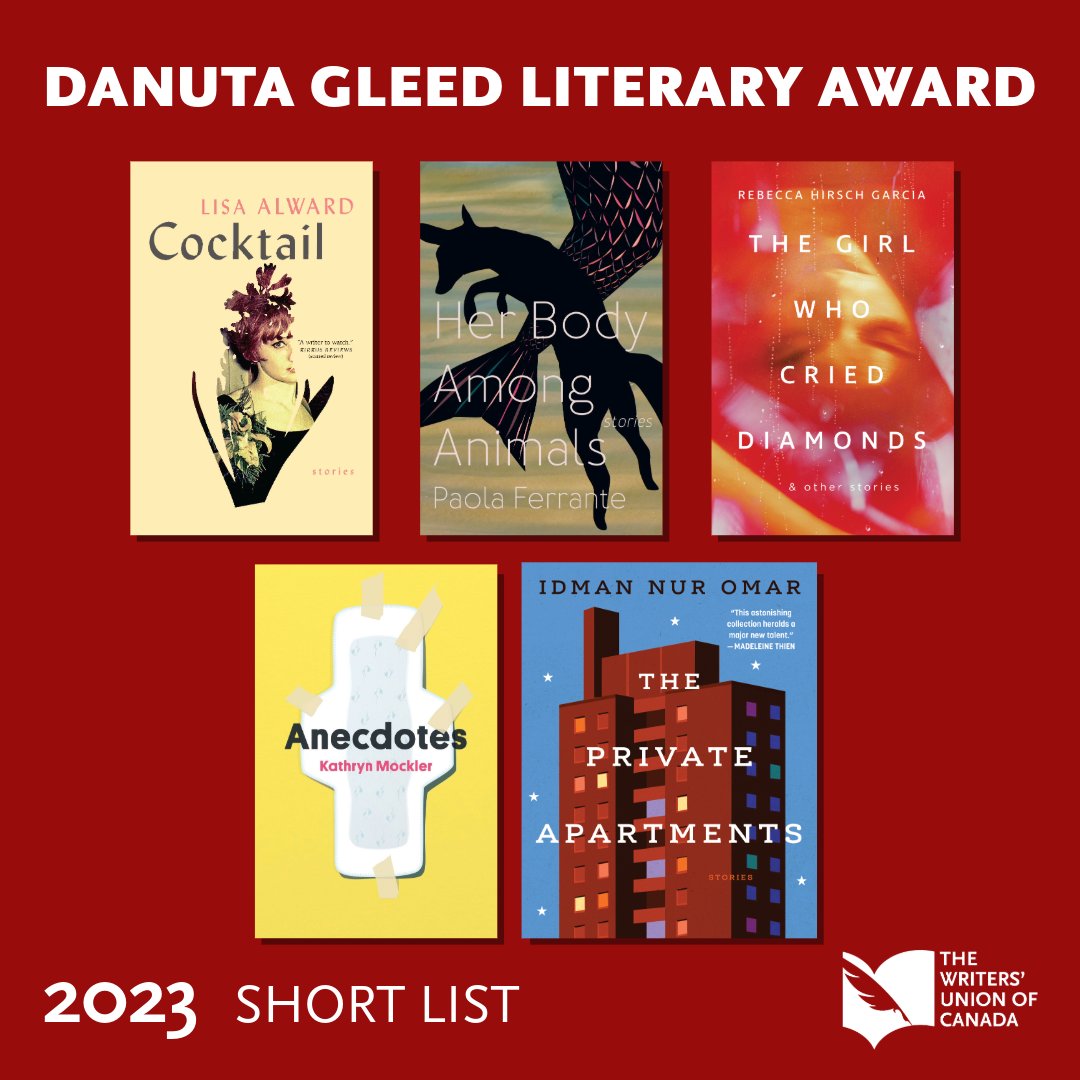 The Union is thrilled to announce the short list for the 27th annual #DanutaGleedLiteraryAward: Lisa Alward @LisaAlward1, Paola Ferrante @PaolaOFerrante, Rebecca Hirsch Garcia @rhirschgarcia, Kathryn Mockler @themockler, and Idman Nur Omar 🌟 Learn more: bit.ly/3xTmwV6