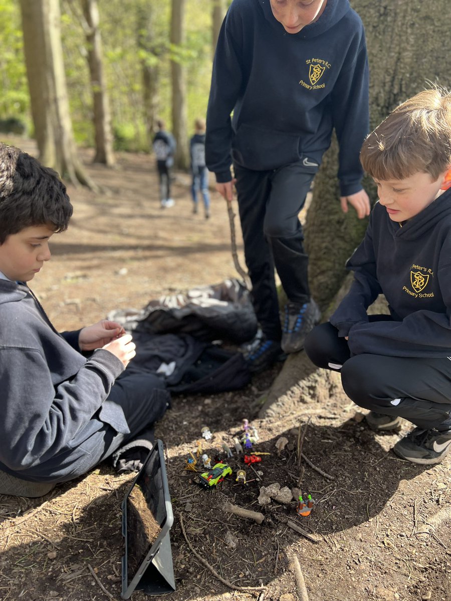 Creating stop animations about the Global Goals and our environment in our local area today, the films are excellent and what a morning in the sunshine #outdoorlearning