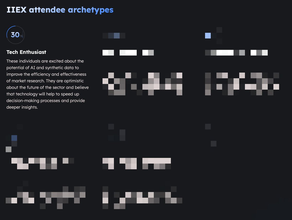 brox_ai's tweet photo. Market Researchers! Ever wonder what your peers REALLY think about their job security, the future, and AI? 

We're unlocking their priorities and predictions from the #IIEX conference. Here's a sneak peek at one archetype... More to come!

Subscribe: https://t.co/10veZzlZEp https://t.co/GKBkG3olUk