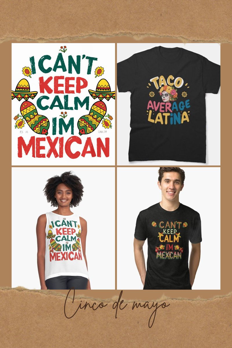 Mexican part cinco de mayo by artscreat
redbubble.com/fr/shop/ap/160…
#CincoDeMayoJoy
#TacoTuesdayFiesta
#MariachiMagic
#5demayo
#TequilaTales
#CincoDeMayoVibes
#FestiveFiesta
#SombreroStyle
#Happycincodemayo
#Mexico