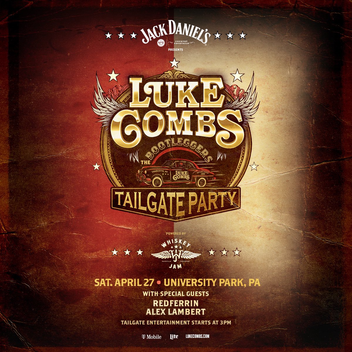 Come join me this weekend at the @WhiskeyJam Tailgate with @LukeCombs at Beaver Stadium, PA 🎸🥃
