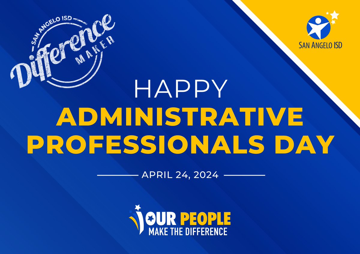 Today we celebrate our SAISD #DifferenceMaker secretaries, receptionists, administrative assistants, office staff & all staff who fill these roles! This group helps keep our campuses running smoothly & a better place for students, staff & families. Thank you for all that you do!