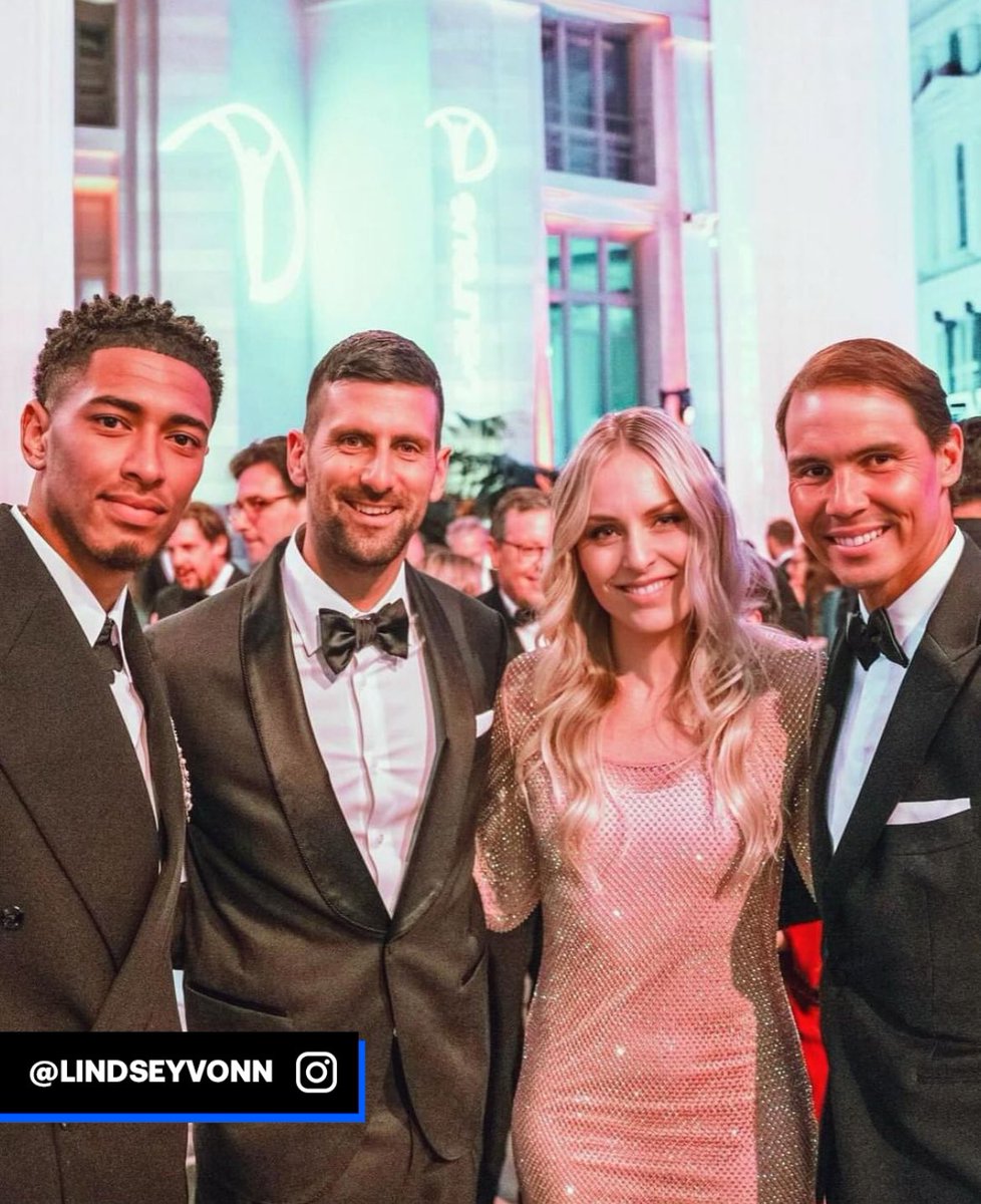 A rare photo of Bellingham, Lindsey Vonn, Rafa Nadal and the Undisputed #GOAT𓃵 .

Photocred: @lindseyvonn