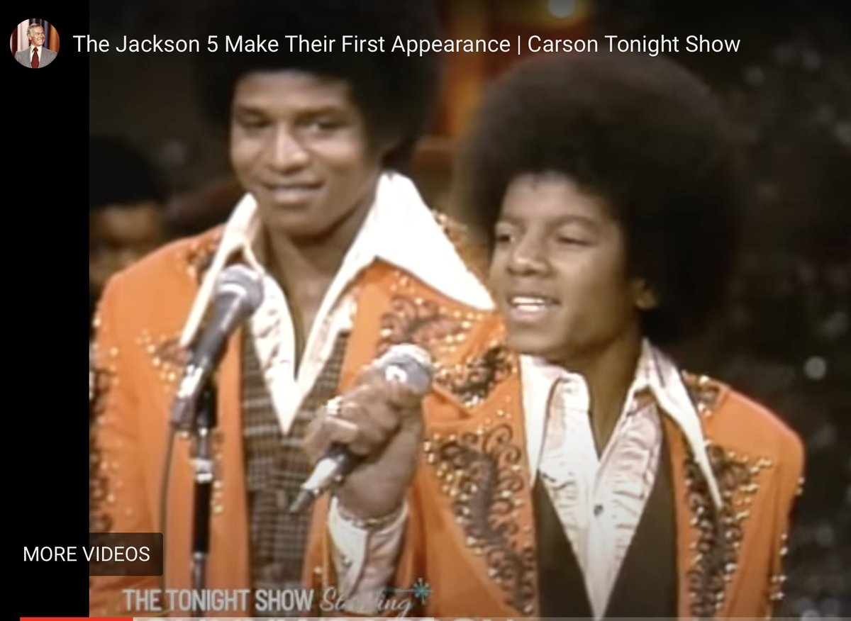 Jackie look of admiration and appreciating for his little brother #MichaelJackson ..in their First appearance on the Johnny Carson Show. #ThrowbackTuesday HIStory