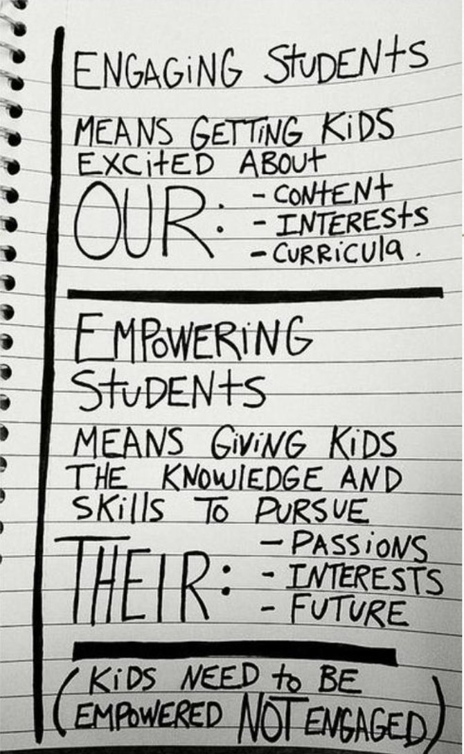 susu8's tweet photo. What is the difference between engaging students and empowering them? How can we meet both aspects using technology as our tool? https://t.co/FSzW332VYs
