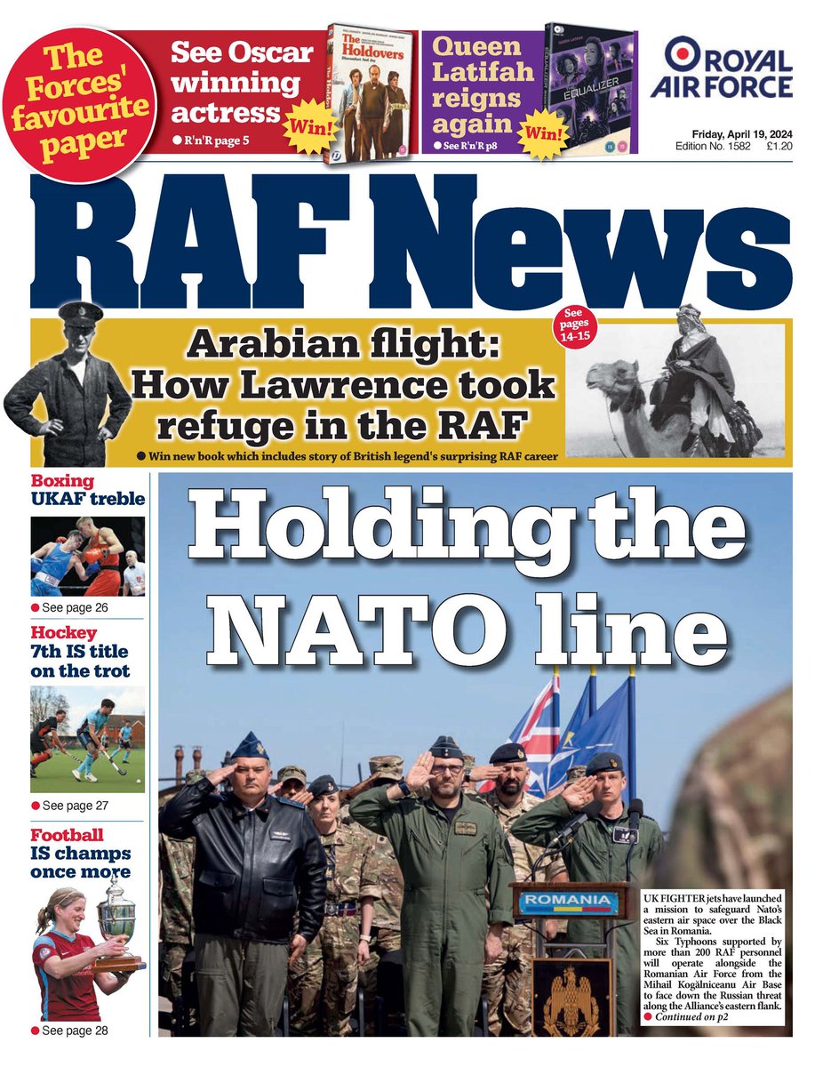 RAFCommunity's tweet image. RAF News
The latest edition of RAF News is out now. Go to ow.ly/ENVt50RlV5b to subscribe #rafnews #royalairforce #armedforcesuk