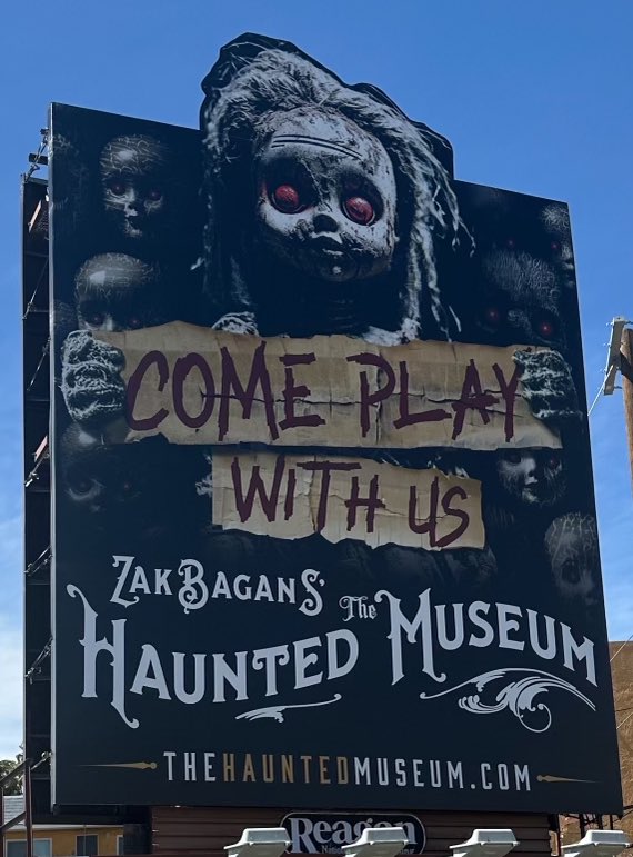 My birthday is going to be awesome this year. I’m so excited to walk down the dark hallways of @Zak_Bagans incredible @hauntedmuseum again! 😊🖤👻
