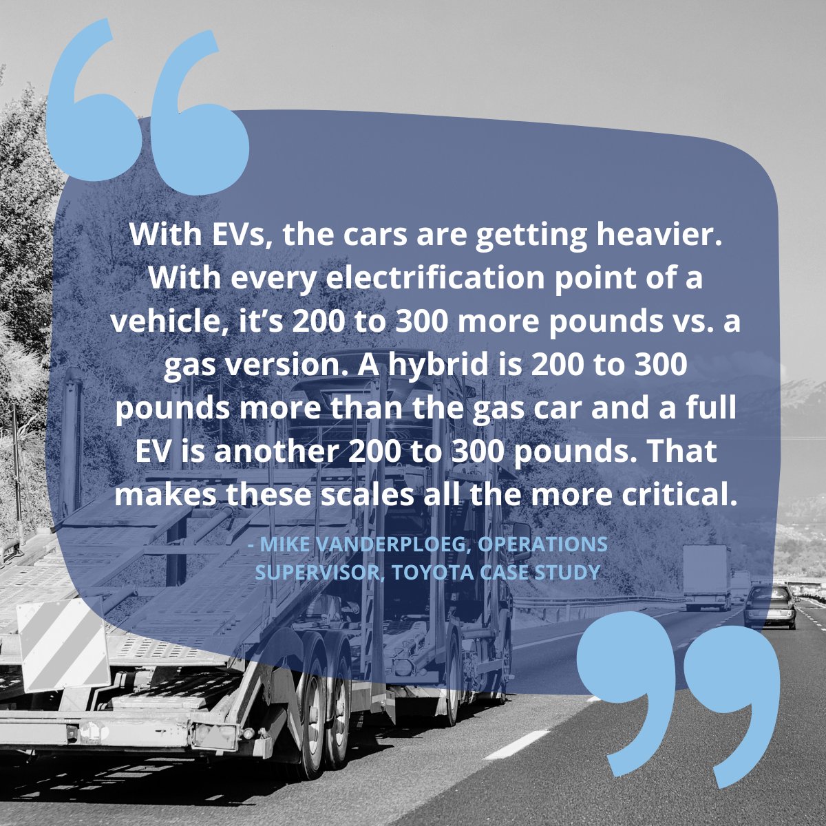 Discover ‘One More Toyota for the Road’ and how Toyota maximizes vehicle capacity for transport on auto hauler trailers installed with the bright, easy-to-read digital real-time weight displays on QuickWeigh®. Read here: hubs.la/Q02tQVCK0 #CaseStudy #AutoHauler #Toyota