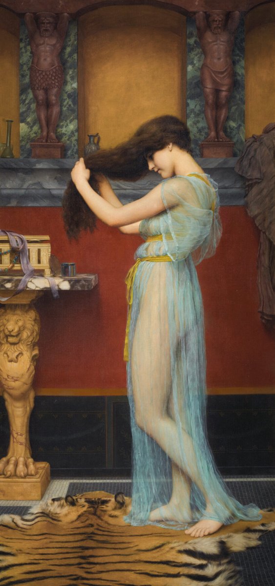 Preparing for the Bath by John William Godward (1900)