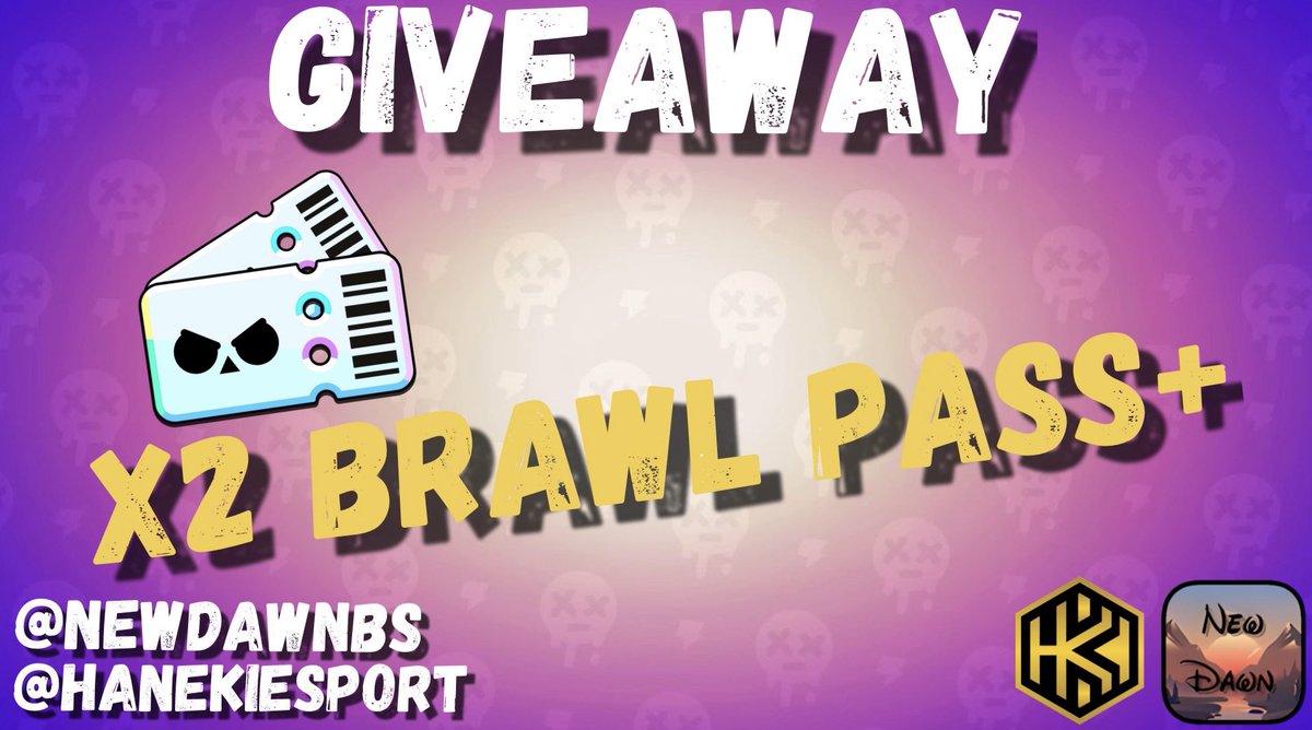 🎁 GIVEAWAY 🥂 On the occasion of our 3 years anniversary, we offer you 2 Brawl Pass+! To participate! ✅ Follow @newdawnbs and @HanekiEsport ✅ Like and Retweet! (Results at the 1st May) #brawlstars #Giveaway