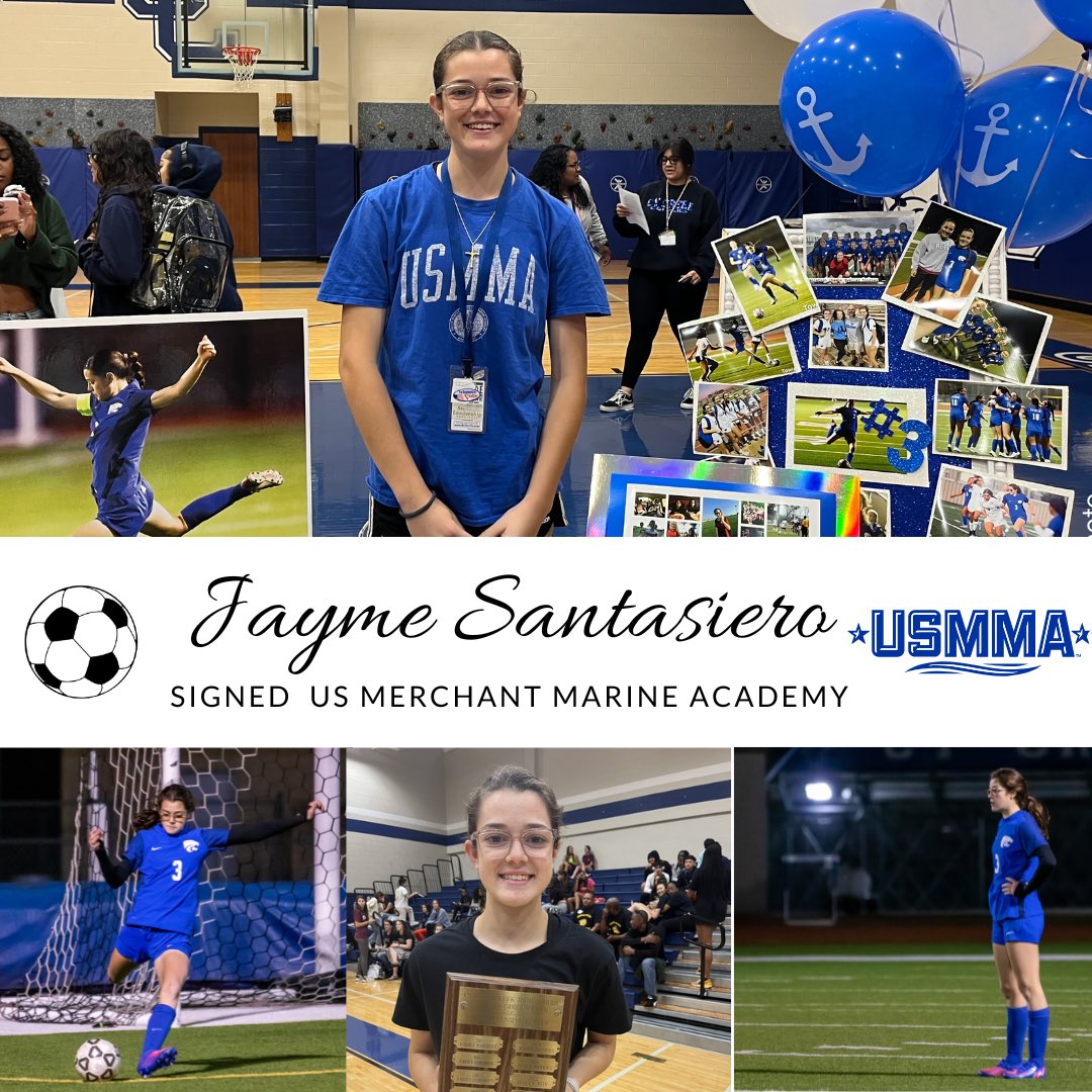 We are so proud to announce Jayme Santasiero on her commitment to play collegiate soccer at the United States Merchant Marine Academy @USMMA_Athletics. We are so excited to see you at the next level!!🎉🎉