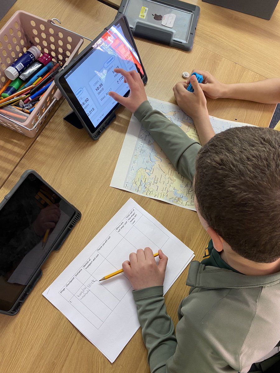 Primary 7 have been combining their teamwork, budgeting, time keeping, researching and map skills in their ‘Race Across the World’ challenge. I wonder who will reach the final checkpoint first…💭🏁🌏📍<a href="/BBCOne/">BBC One</a> <a href="/StFrancis_PS/">St Francis PS&NC</a>